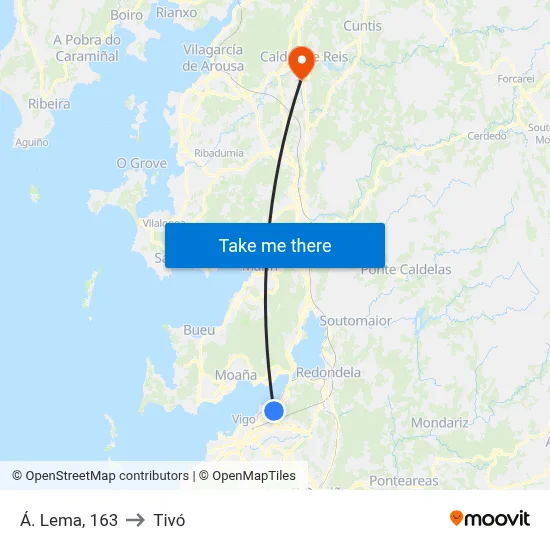 Á. Lema, 163 to Tivó map