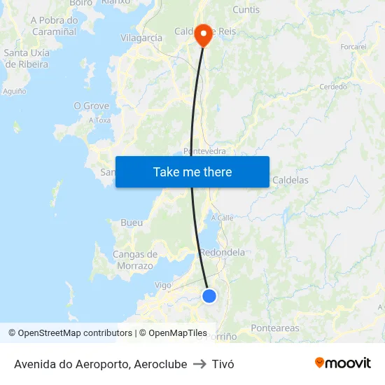 Avenida do Aeroporto, Aeroclube to Tivó map