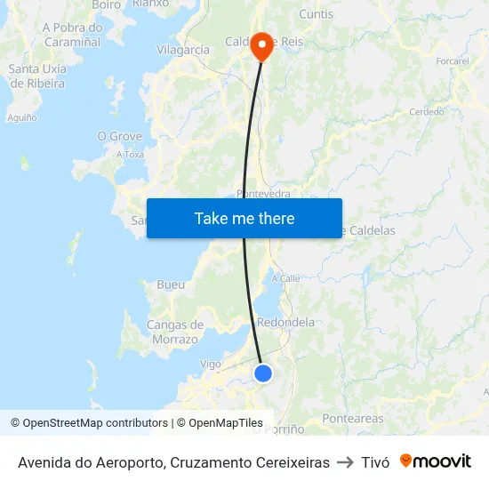 Avenida do Aeroporto, Cruzamento Cereixeiras to Tivó map