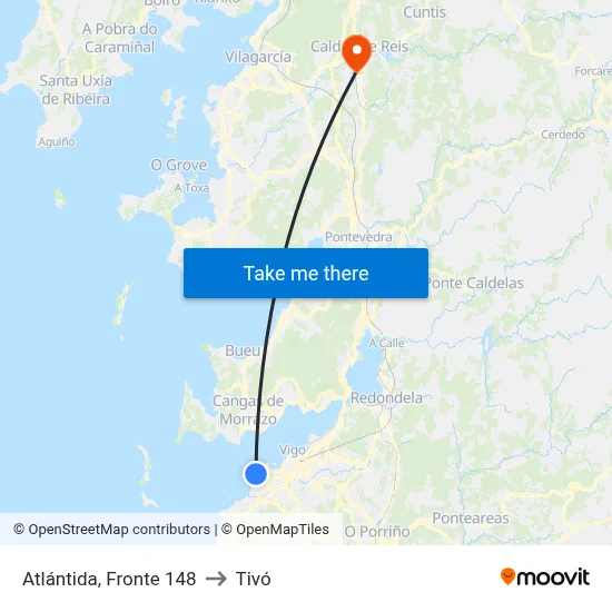 Atlántida, Fronte 148 to Tivó map