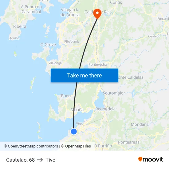 Castelao, 68 to Tivó map