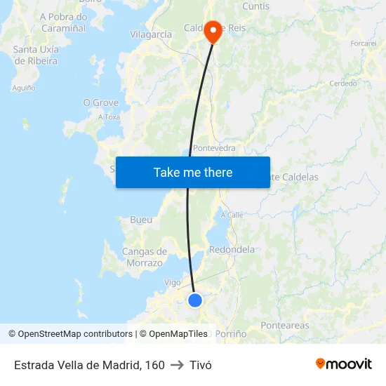 Estrada Vella de Madrid, 160 to Tivó map