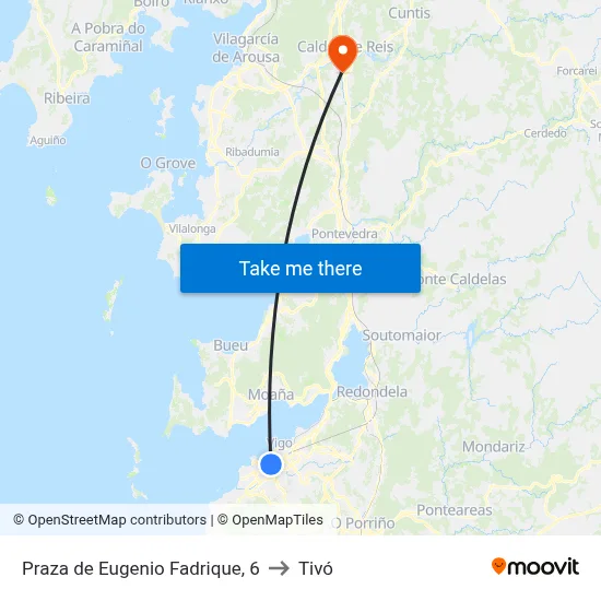 Praza de Eugenio Fadrique, 6 to Tivó map