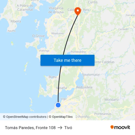Tomás Paredes, Fronte 108 to Tivó map