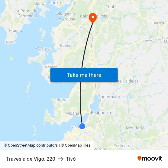 Travesía de Vigo, 220 to Tivó map