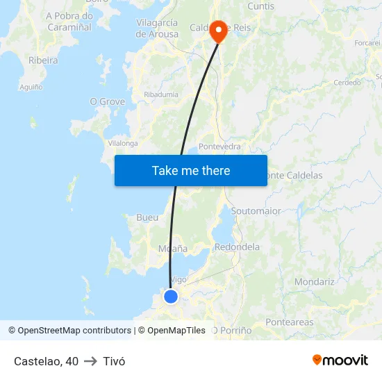 Castelao, 40 to Tivó map