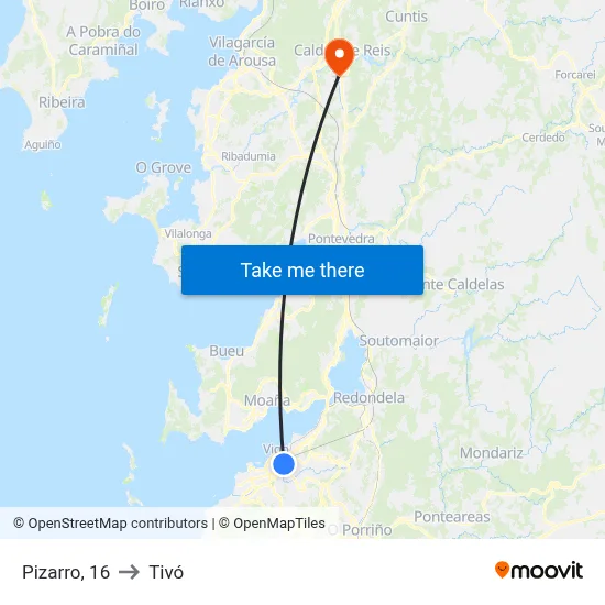 Pizarro, 16 to Tivó map