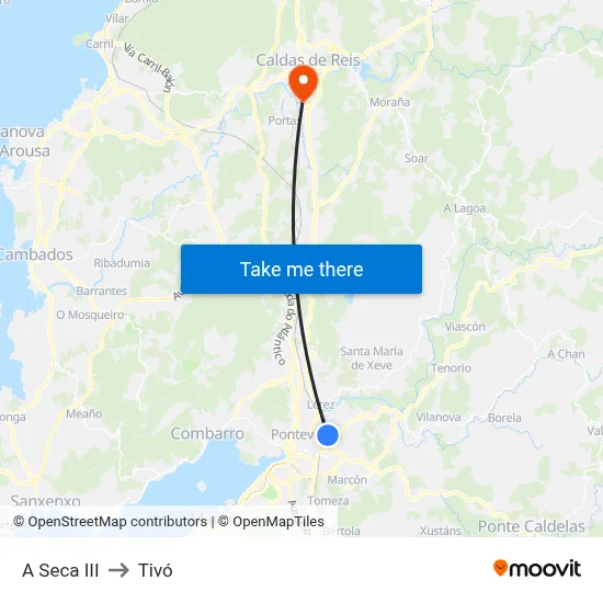 A Seca III to Tivó map