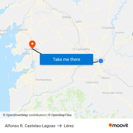 Alfonso R. Castelao-Lagoas to Lérez map