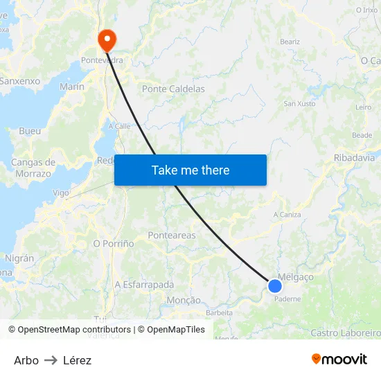Arbo to Lérez map