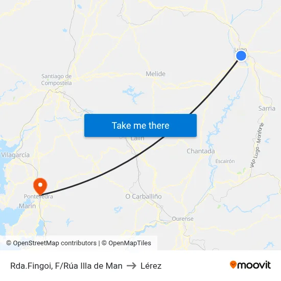 Rda.Fingoi, F/Rúa Illa de Man to Lérez map