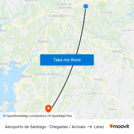 Aeroporto de Santiago - Chegadas / Arrivals ✈️ to Lérez map
