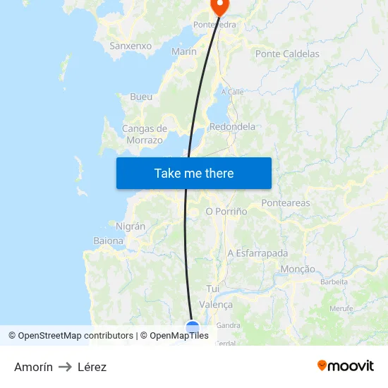 Amorín to Lérez map