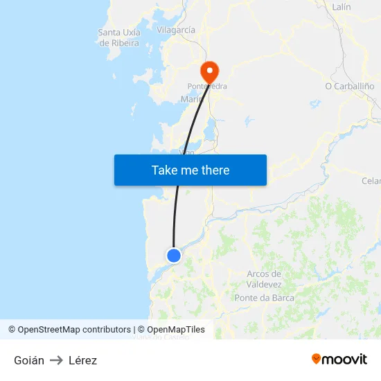 Goián to Lérez map