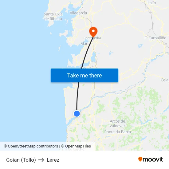 Goian (Tollo) to Lérez map