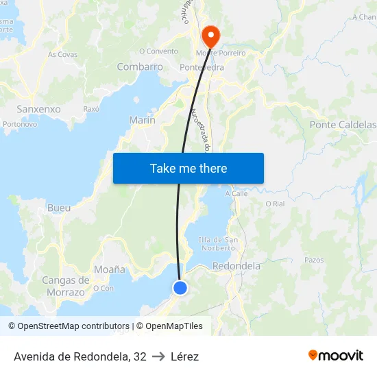 Avenida de Redondela, 32 to Lérez map