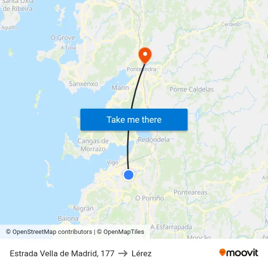 Estrada Vella de Madrid, 177 to Lérez map