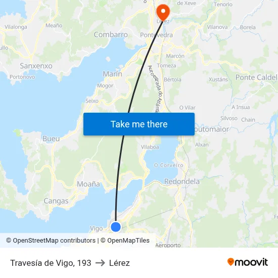 Travesía de Vigo, 193 to Lérez map