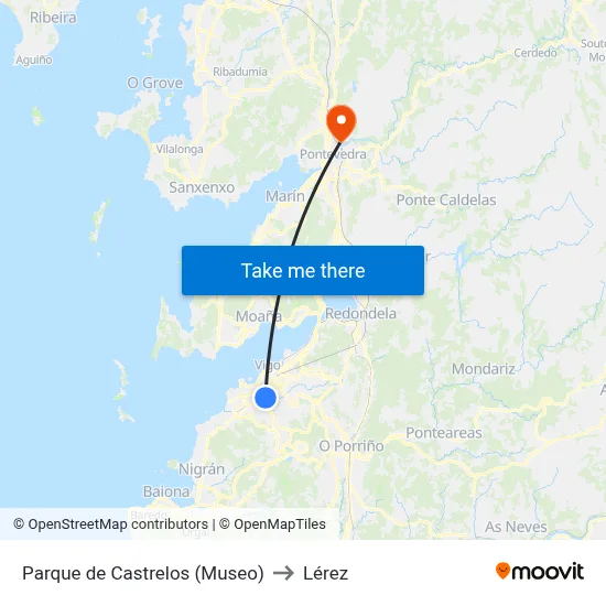 Parque de Castrelos (Museo) to Lérez map