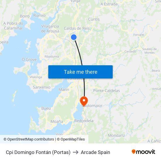 Cpi Domingo Fontán (Portas) to Arcade Spain map