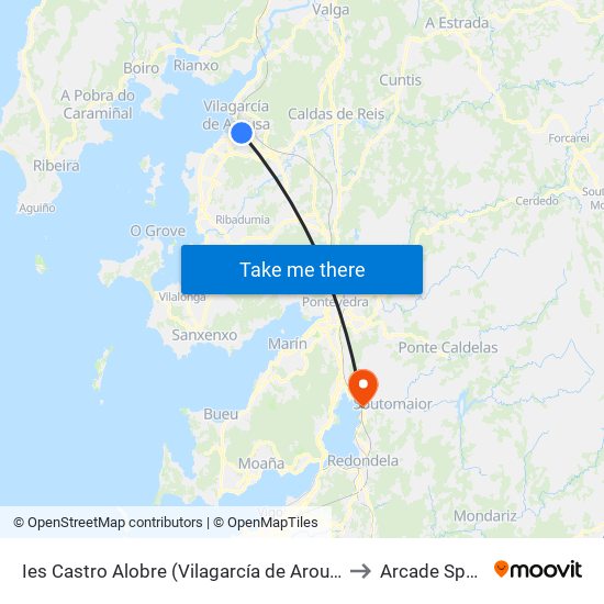 Ies Castro Alobre (Vilagarcía de Arousa) to Arcade Spain map
