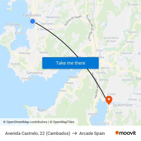 Avenida Castrelo, 22 (Cambados) to Arcade Spain map