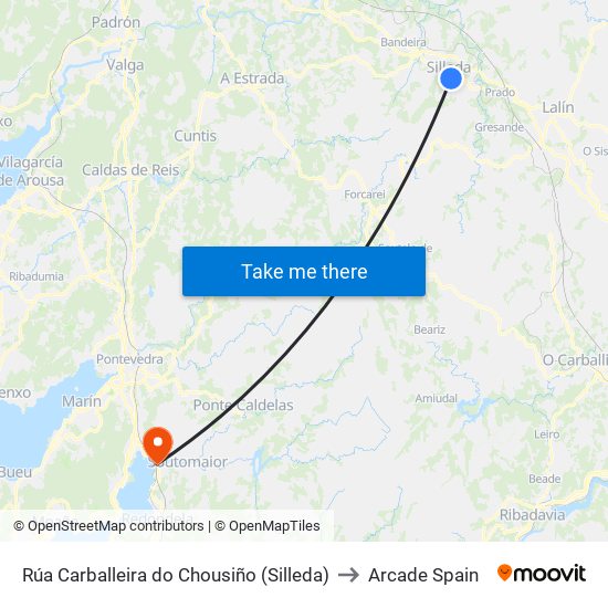 Rúa Carballeira do Chousiño (Silleda) to Arcade Spain map
