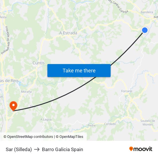 Sar (Silleda) to Barro Galicia Spain map