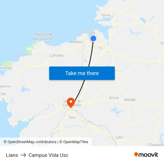 Lians to Campus Vida Usc map