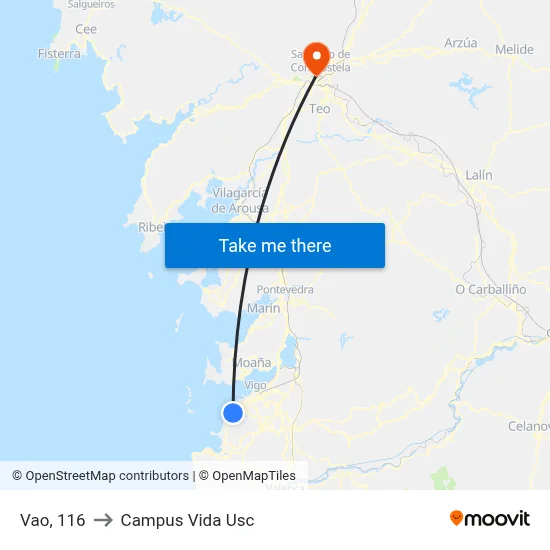 Vao, 116 to Campus Vida Usc map