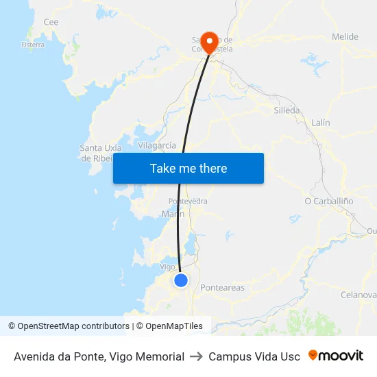 Avenida da Ponte, Vigo Memorial to Campus Vida Usc map