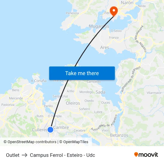 Outlet to Campus Ferrol - Esteiro - Udc map