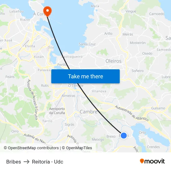 Bribes to Reitoría - Udc map