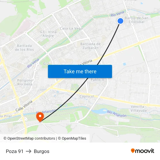 Poza 91 to Burgos map