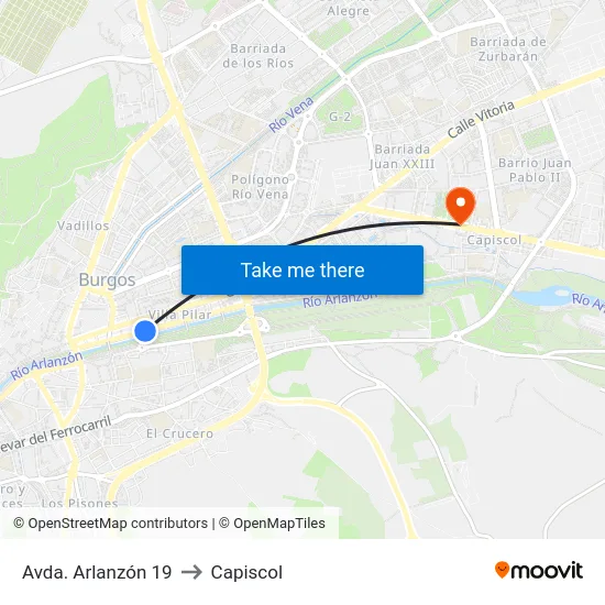 Avda. Arlanzón 19 to Capiscol map