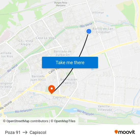 Poza 91 to Capiscol map
