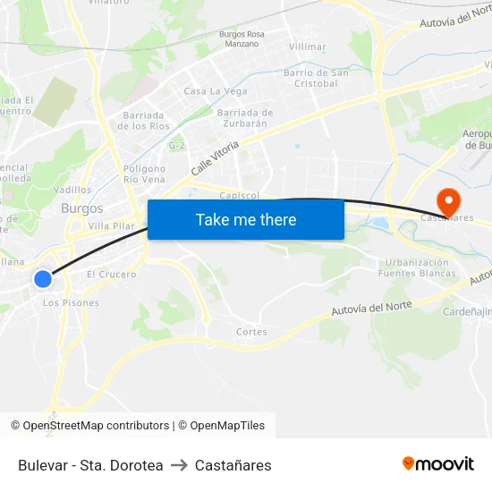 Bulevar - Sta. Dorotea to Castañares map
