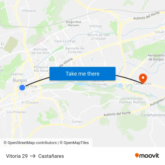 Vitoria 29 to Castañares map