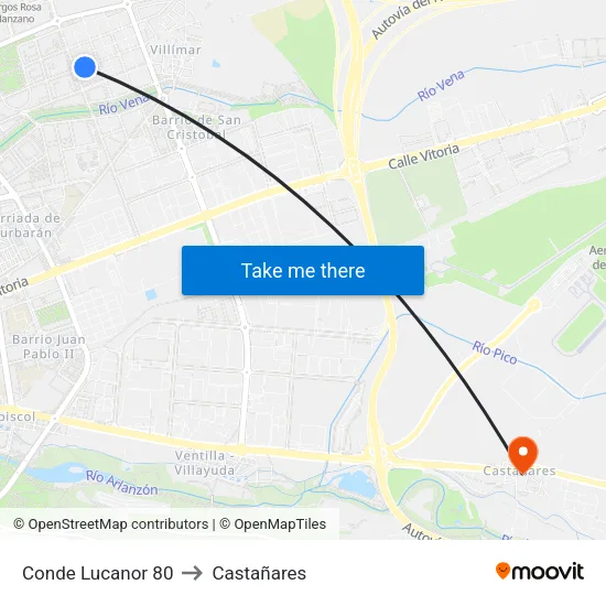 Conde Lucanor 80 to Castañares map