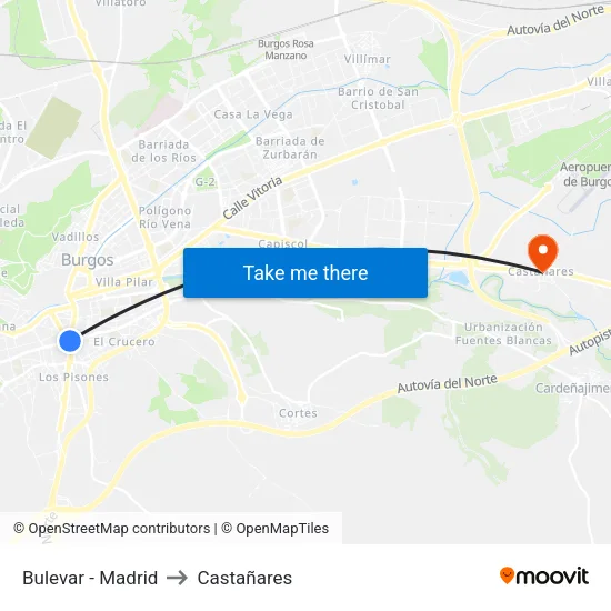 Bulevar - Madrid to Castañares map