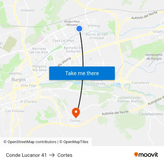 Conde Lucanor 41 to Cortes map