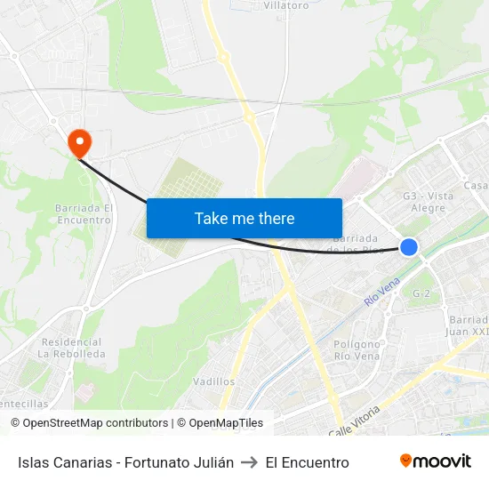 Islas Canarias - Fortunato Julián to El Encuentro map