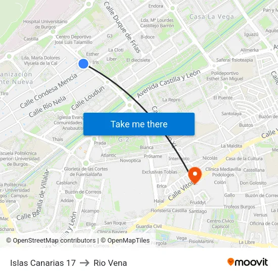 Islas Canarias 17 to Rio Vena map