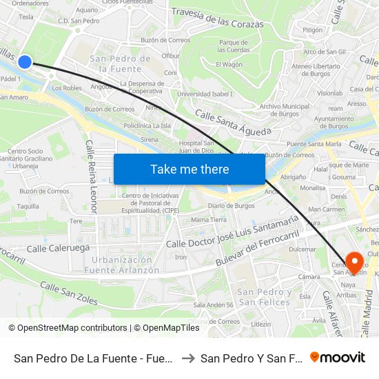 San Pedro De La Fuente - Fuentecillas to San Pedro Y San Felices map