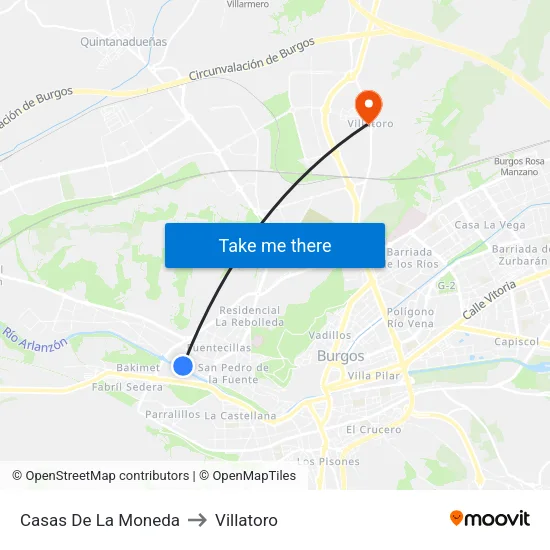 Casas De La Moneda to Villatoro map