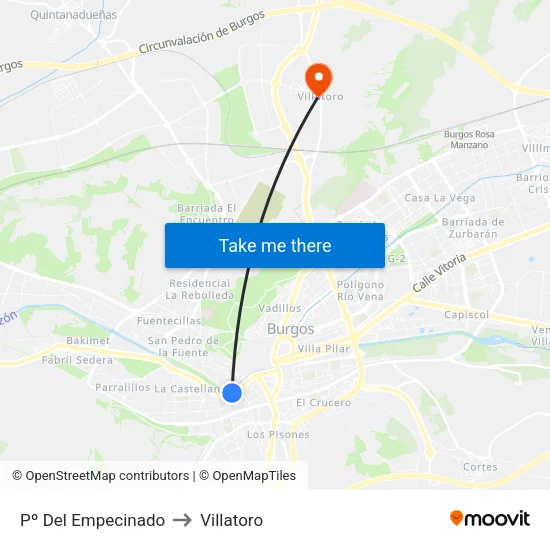 Pº Del Empecinado to Villatoro map