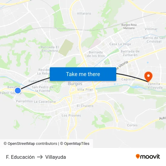 F. Educación to Villayuda map