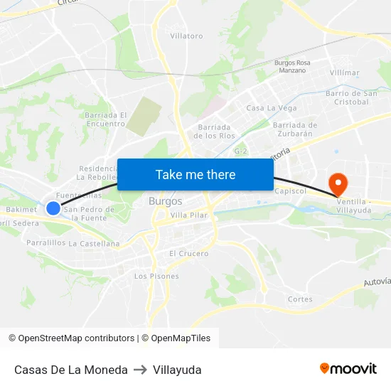 Casas De La Moneda to Villayuda map