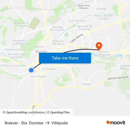 Bulevar - Sta. Dorotea to Villayuda map