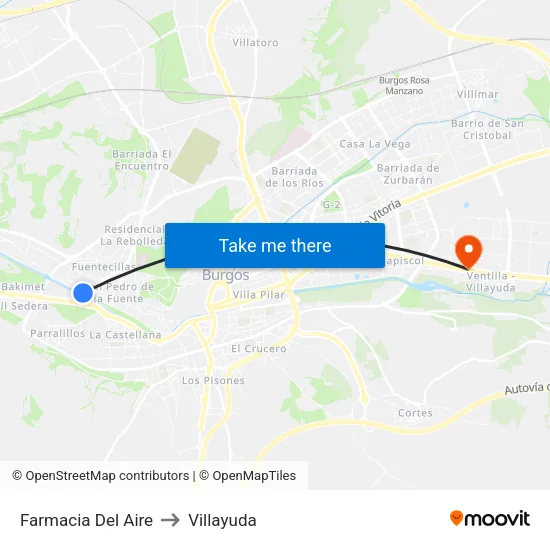 Farmacia Del Aire to Villayuda map
